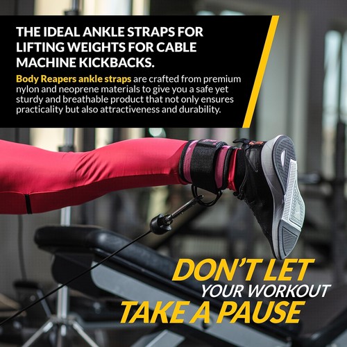 Workout Ankle Straps for Cable Machine Women, Ankle Cuff Cable Attachment, An... - Picture 4 of 9