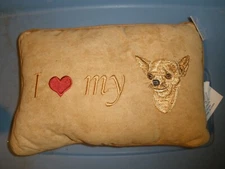 I Love My Chihuahua Paw Fect Gifts Pillow 10" x 6"