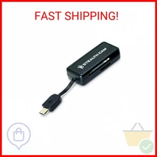 Stealth Cam Micro USB OTG Memory Card Reader for Android Devices, Black, STC-SDC