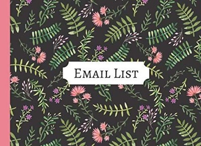 Email List Guest Book for Business Mailing List, 250 Entries, 8.25x6 Softcover