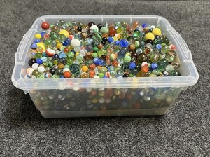 2 LB BAGS Weighed From This Huge Pile! Mixed Marbles! Tons Of Shooters!