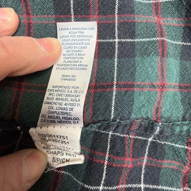 "Chaps" Plaid Patchwork Button Down Shirt Women S… - image 6