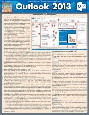 Outlook 2013 (Quick Study: Computer) - Cards, by BarCharts Inc. - Very Good