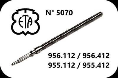 ETA 956.112 955.112 955.414 Aufzugswelle 5070 winding stem - 18mm / 0,9mm - NOS
