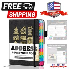 Address Book with Colorful Alphabetical Tabs 4.7" X 6.2"   Telephone Address ...