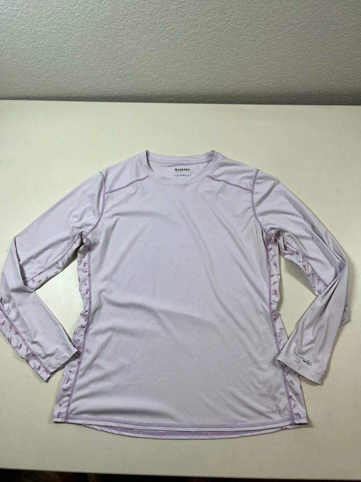 Camisa Atlética de Pesca Rosa Simms Manga Larga SolarFlex Para Mujer Talla L Grande Foto 2 de 4