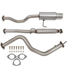 4.5 Tip Stainless Flat Exhaust System For 92-00 Honda Civic 2dr4dr Ej 4.5 Tip Stainless Flat Exhaust System For 92-00 Honda Civic 2dr4dr Ej