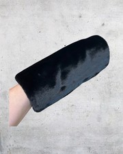 Black Faux Fur Hand Muff Winter Arm Warmer Cozy Cold Weather