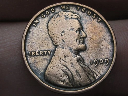 1909 P VDB Lincoln Cent Wheat Penny- Philadelphia, Fine/VF Details