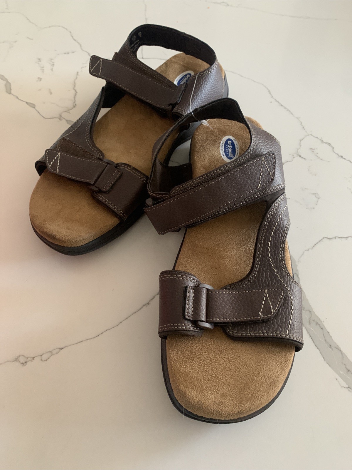 APL Sandali uomo Dr Scholls marrone scuro taglia 12M cinturino sandali spiaggia abbigliamento casual