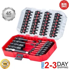 45-Piece Magnetic Screwdriver Bit Set, Black Finish, w/ Storage Case