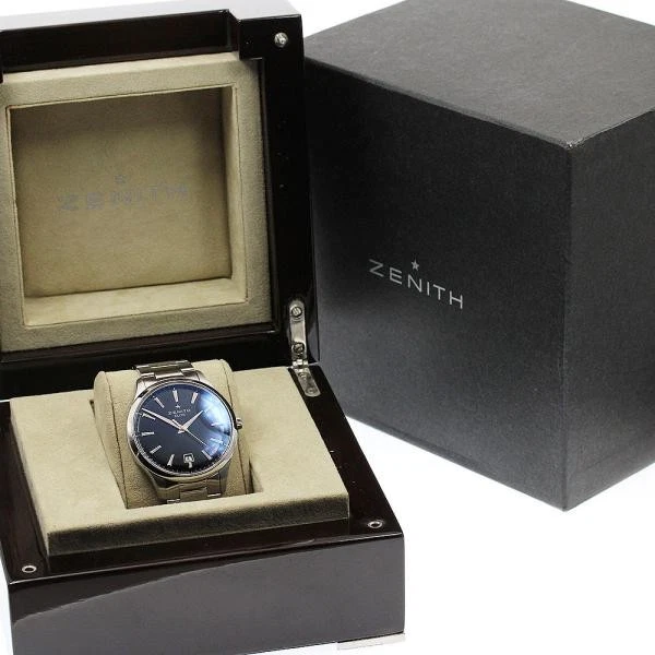 Zenith — Zenith Captain Elite 03.2020.670/21.M2020 40mm SS Black Dial Date Watch #C12662