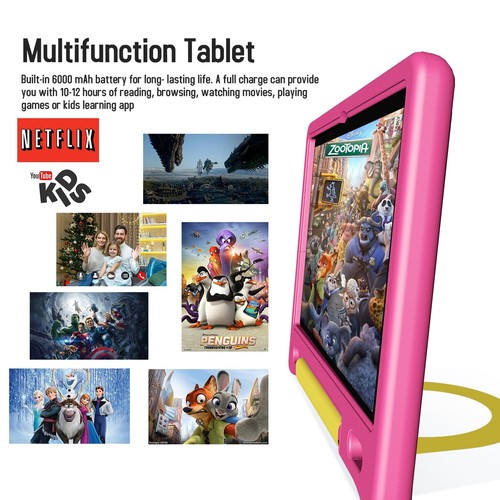 Kids Tablet with Strap, Android 14 Tablet for Kids 10 inch , Toddler Tablet O... - Picture 4 of 7