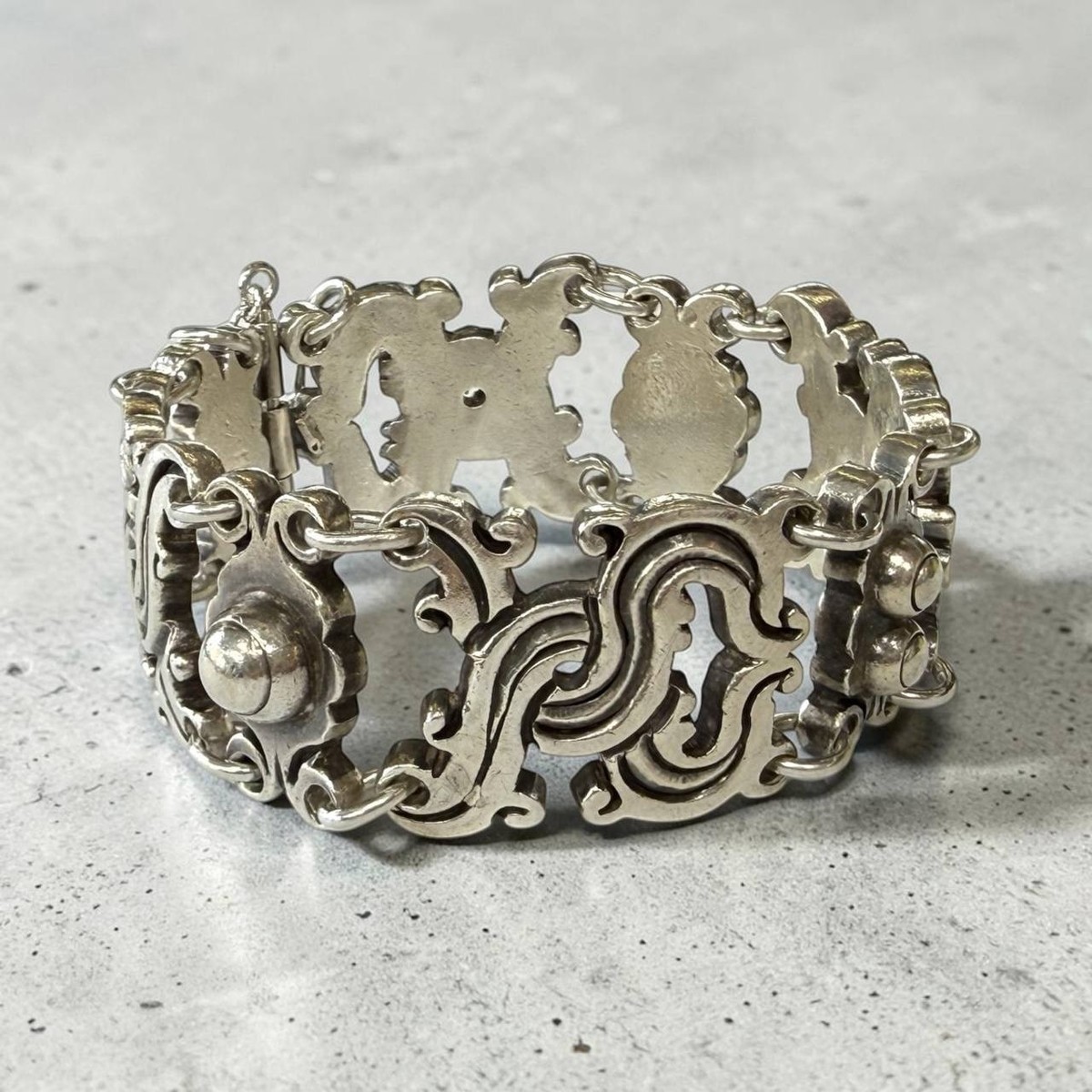 Vintage Taxco Mexico 980 Silver Bracelet 8