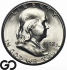 1952-S Franklin Half Dollar, Better San Francisco Issue, Gem BU++
