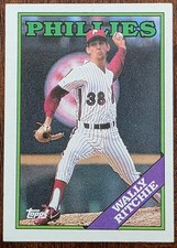 1988 TOPPS WALLY RITCHIE PHILADELPHIA PHILLIES ROOKIE CARD #494. rookie card picture