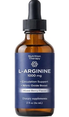 Nutrition Therapy L-Arginine Liquid Drops, L-Arginine 1000 mg, Vegan Non GMO