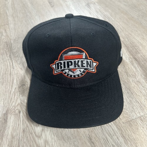 Vintage New Era Ripken Orioles Hat Snapback MLB Baseball Black Wool Blend Cap