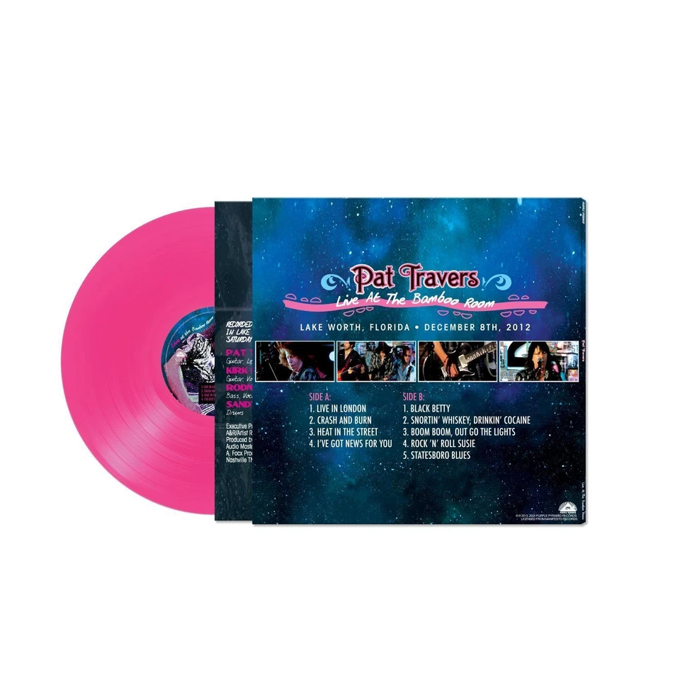 Pat Travers Live at the Bamboo Room (Vinyl) 12" Album Coloured Vinyl (US IMPORT) - Image 3 of 3