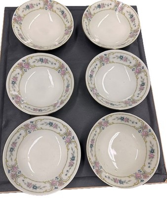 6 Vintage Johann Haviland China Primrose Dessert Fruit Bavaria Germany Plates