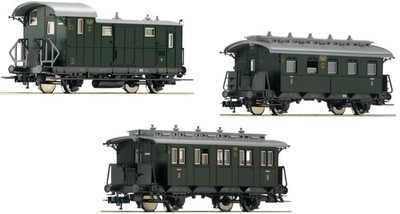 #000 FLEISCHMANN 481805 3-tlg. Set ''Nebenbahn-Personenzug'' (Teil 2) DRG Ep.2