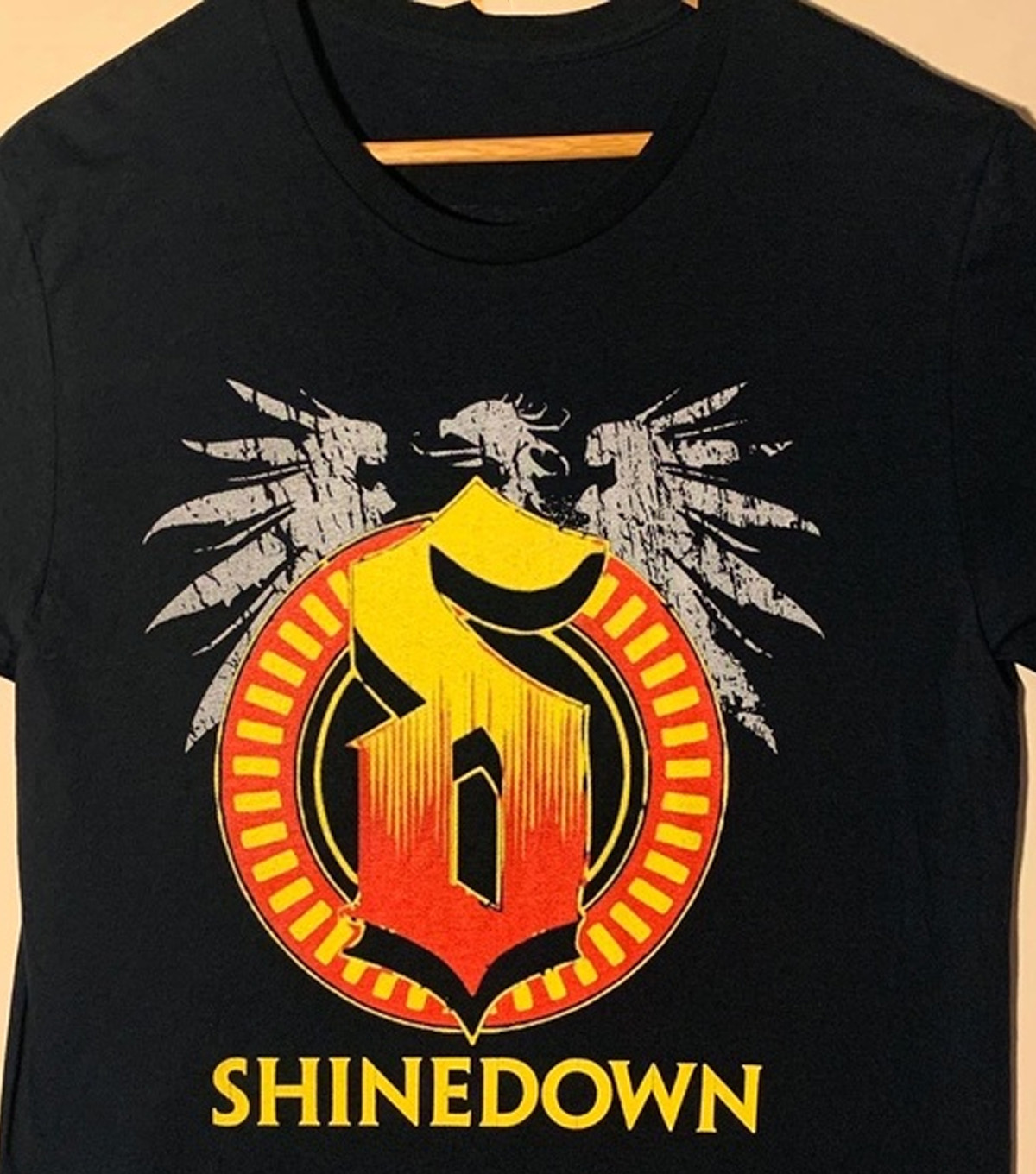 Vintage Shinedown rock band T-shirt Black Short Sleeve All Size S-5Xl
