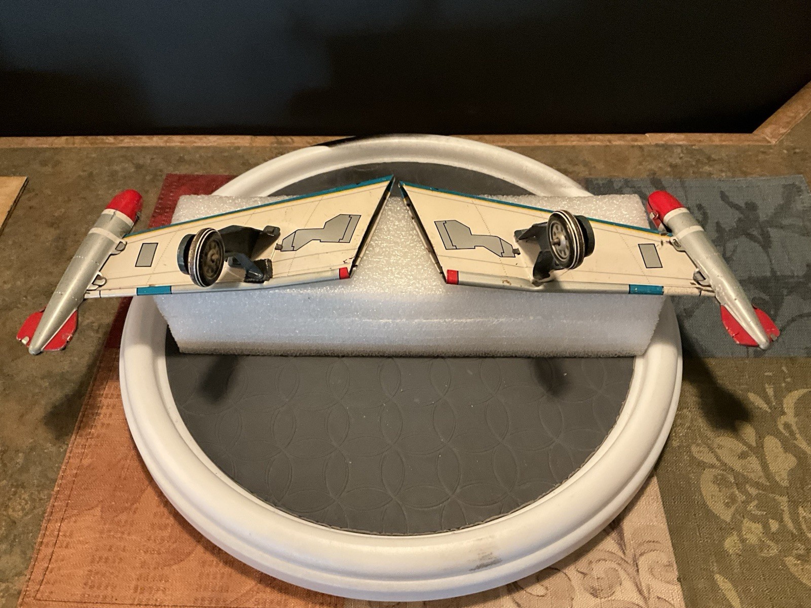 Vintage Tin Pair USAF Jet Plane Wings For Battery Operated Toy 1960s, Wings Only