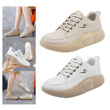 Dicke Sohlen Frauen Casual Sneakers  Atmungsaktive Schaukelschuhe Mode Höhe