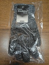 Winter Knit Gloves, Warm Unisex Men Women One Size Black  White Unopened