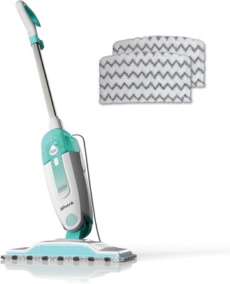 Steam Mop with 2 Machine Washable Dirt Grip Pads, Removable Water Tank