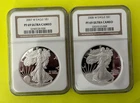2007 & 2008  American Silver Eagles $1 NGC PF69 Ultra Cameo