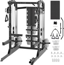 GarveeLife 2000LB Power Cage Squat Rack with Dual Independent Pulley