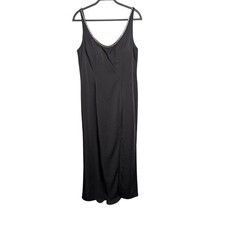 Ieena For Mac Duggal Black Formal Crystal Gem Rhinestone Trim Maxi Dress Size 12