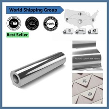 Vinyl in Chrome Silver for Easy Crafting - 12"x6ft Permanent Adhesive