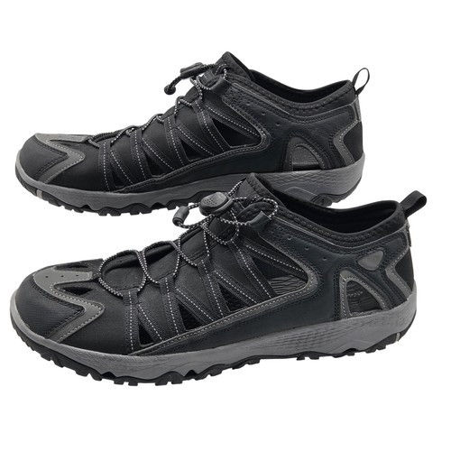 Eddie Bauer Arvada Sandals Mens Size 11 Black Closed Toe Bungee Hiking Water