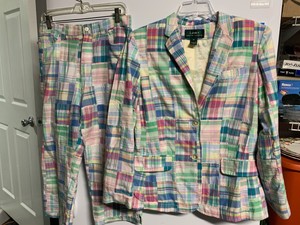 ralph lauren women's plaid suit