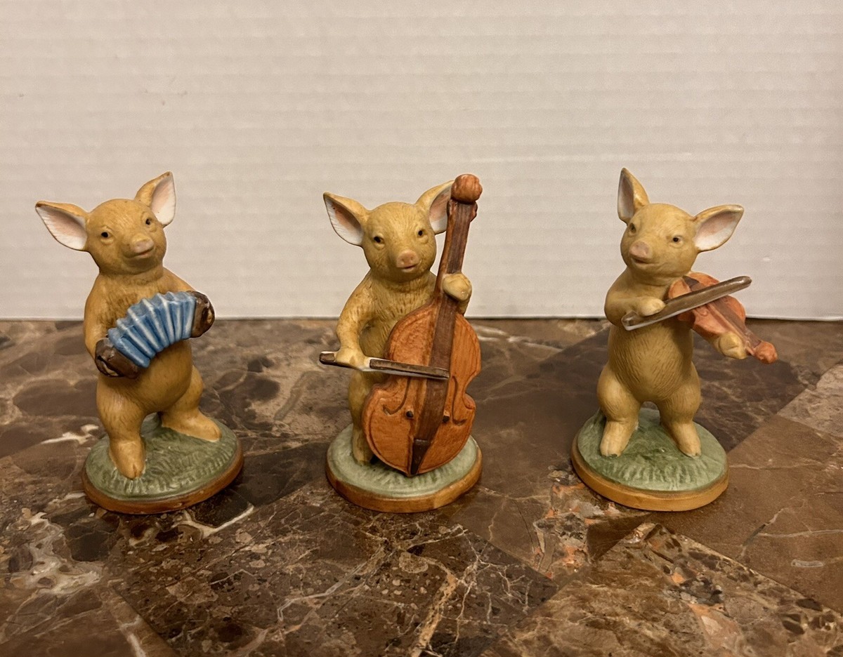 三匹の子豚　エネスコ Mid-century '70s Three Little pigs by Enesco 1979~in Pristine