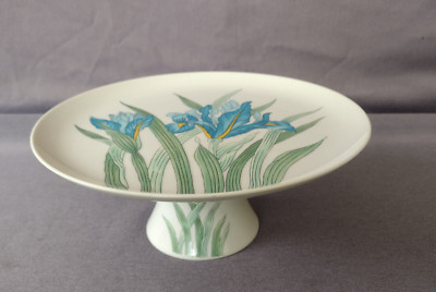 Vintage Rosenthal-Netter Iris 10 1/2'' Pedestal Cake Plate- Handcrafted in Japan