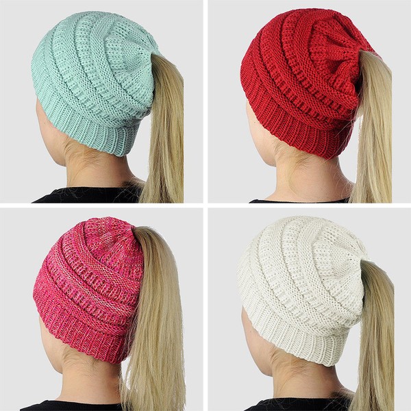 ponytail ski hat
