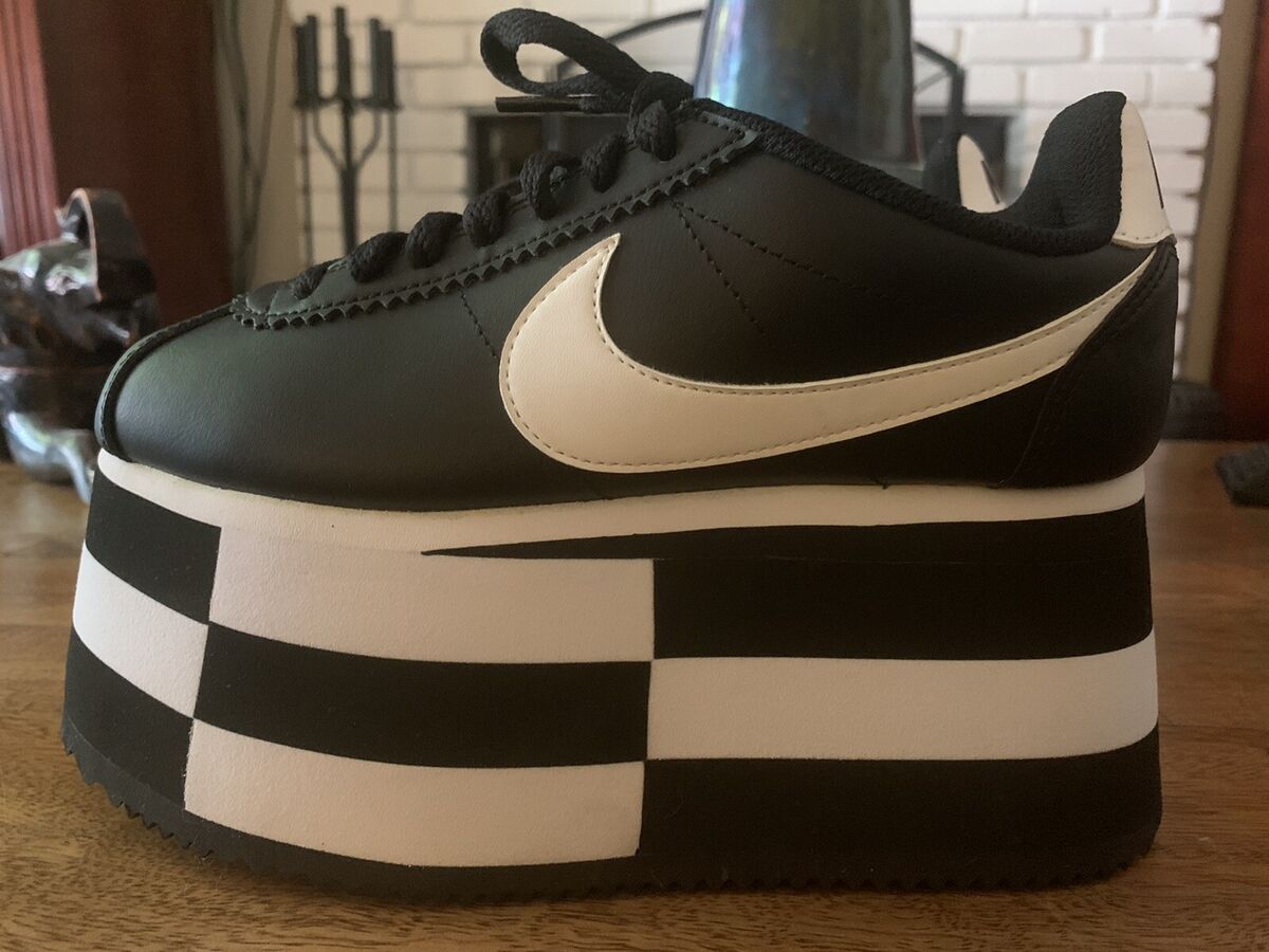 Woman's Size 5 Nike Cortez /Comme Des Garçons Punk Mod Goth Woman's Size 5 Nike Cortez /Comme Des Garçons Punk Mod Goth