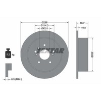 Textar 2X Bremsscheibe Hinten Ø288 Mm Voll FüR Lexus RX MHU3_ GSU3_ MCU3_