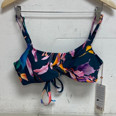 CALIA Women's Tie Back Bikini Top Aqua Floral  Multicolor  WSA23200PRT