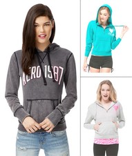 A ropostale Aero Women Heart Love Fleece Popover Hoodie Sweatshirt Jacket NWT