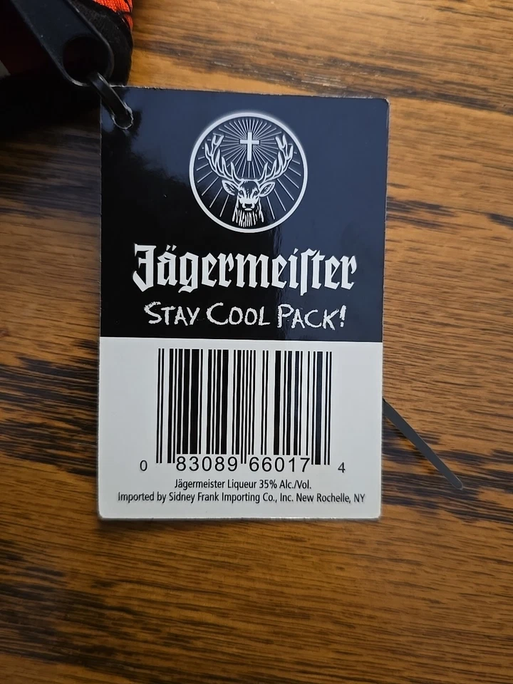 Usado Con Etiqueta Jäegermeister Naranja Manga Botella Cremallera Original Foto 3 de 4