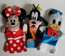 Disney Baby Plush 3 Hand Puppets Donald Daisy Goofy Melissa  Doug Polyester