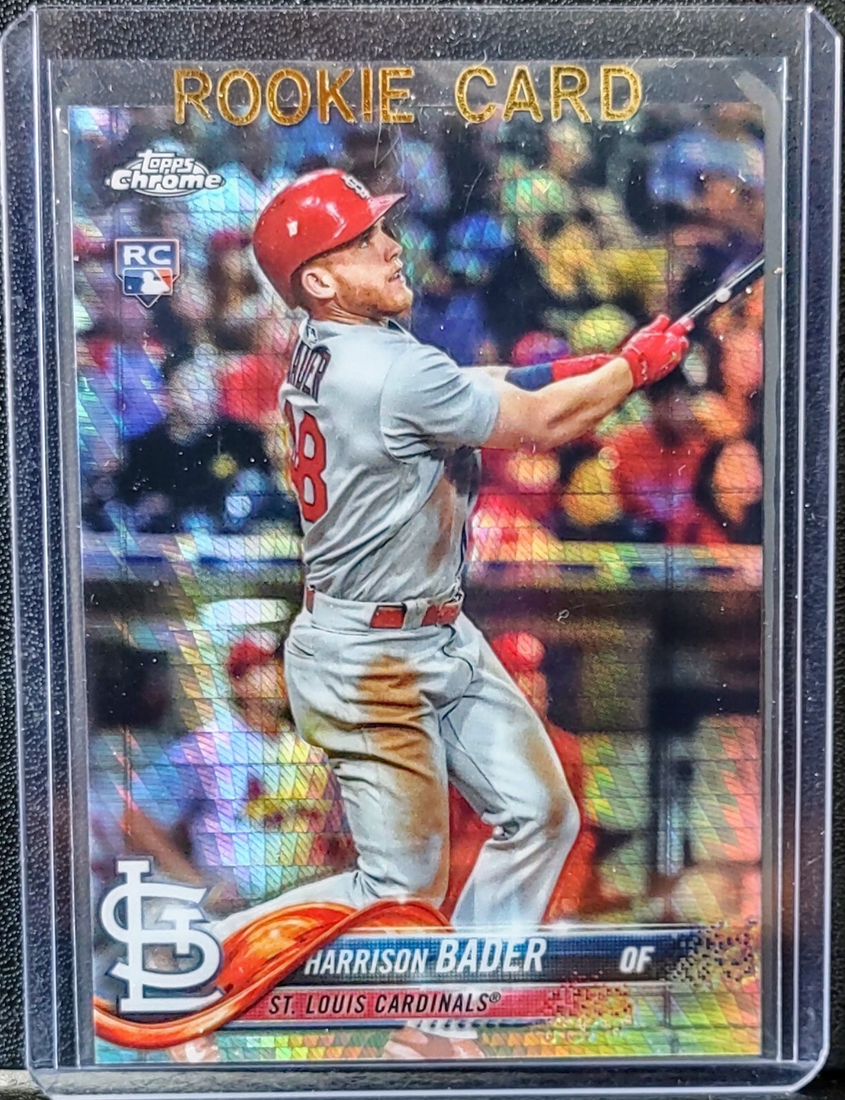 2018 Topps Chrome Harrison Bader RC Prizm Refractor #40 St. Louis Cardinals