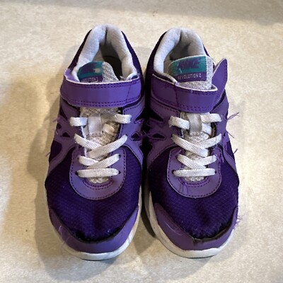 Youth Size Nike Revolution White/Purple Sneakers 555091