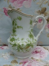 Pot à Lait à Eau  en porcelaine de Limoges Haviland décor A la Corne 15,5cm haut