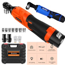 Akku Ratschenschlüssel 3/8'' 150Nm Elektrisch Ratschenschrauber Ratsche +2 Akkus