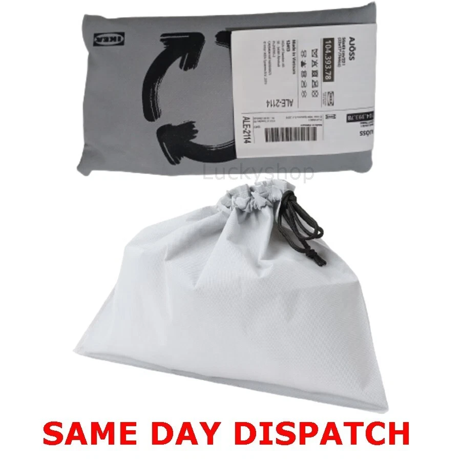 Bolsa de basura clasificadora de residuos Ikea AJOSS, se adapta a contenedor HALLBAR 56x43 cm 22L, gris claro